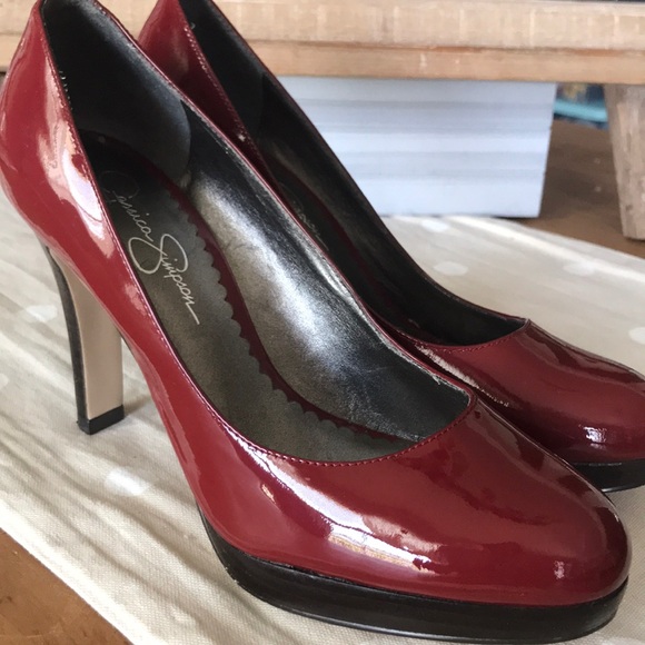 Jessica Simpson Red Patent Leather Heels - Picture 5 of 6
